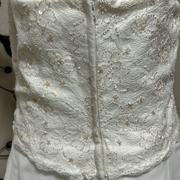 Lady Roi Ivory Spaghetti Strap gown Style Number 8553 New in Package Size 14 - Picture 6 of 9